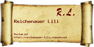 Reichenauer Lili névjegykártya
